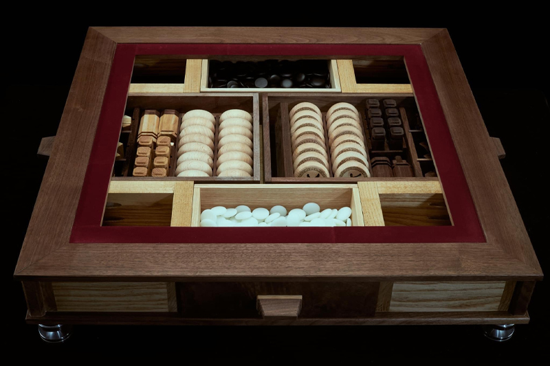 Bộ Bàn Cờ Handmade Gỗ Cao Cấp 3 Trong 1 6 bo ban co handmade 3 trong 1 go cao cap 03